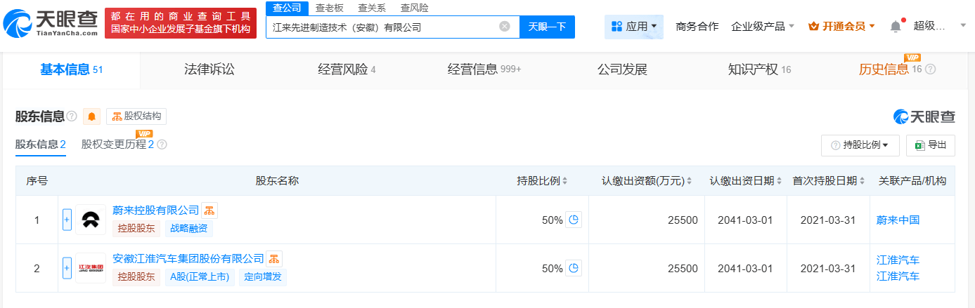 蔚來(lái)江淮合資公司擬注銷:注銷公司
