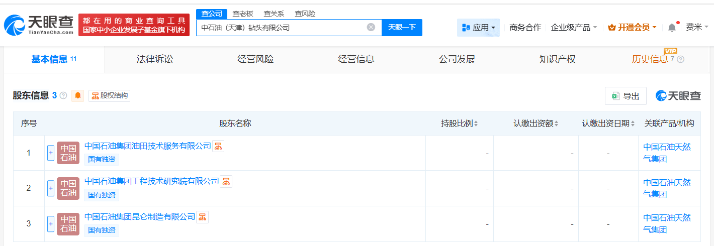中石油在天津成立鉆頭公司 注冊資本4900萬:公司注冊
